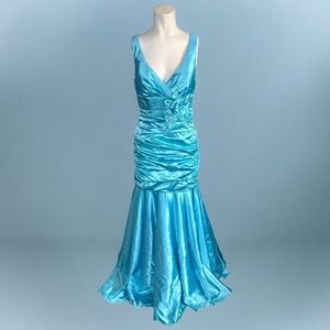 y2k cinderella teal dress